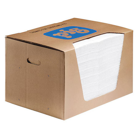 Pig Mat440 Sorbent Pad, 22 Gal, 15 In X 20 In, Oil, White, Polypropylene Pig Mat440 Sorbent Pad, 22 Gal, 15 In X 20 In, Oil, White, Polypropylene