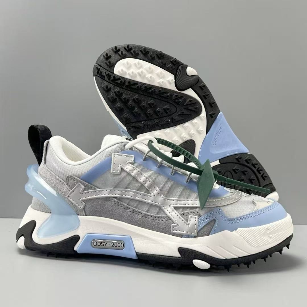 Off Arrow White ODSY-2000 Unisex Casual Sneakers Grey Light Blue