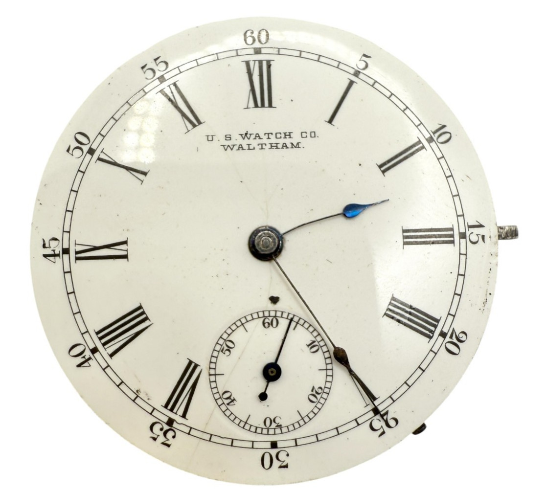 Antique 6s US Watch Co. Pocket Watch Movement
