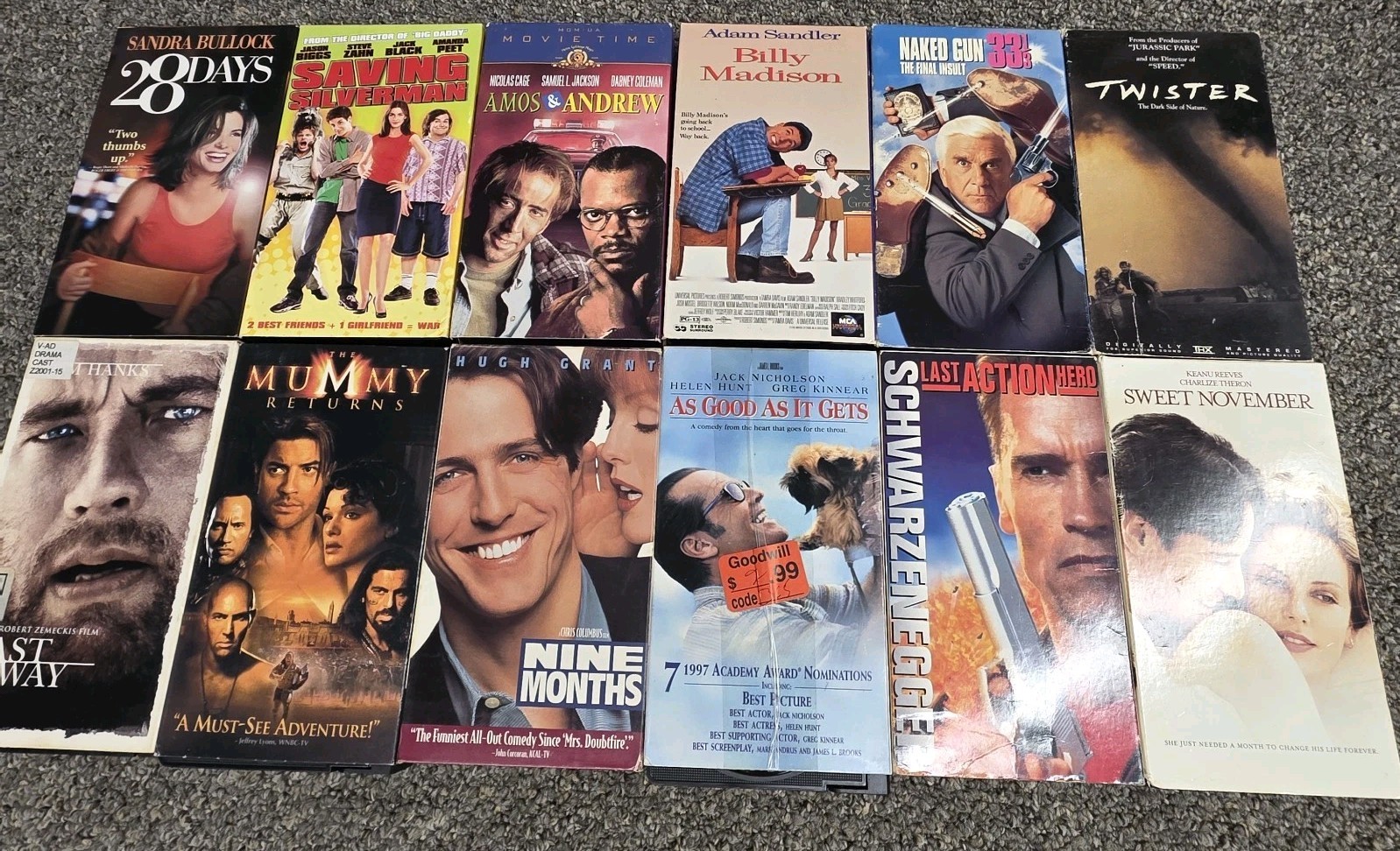 Vintage Vhs Movie Lot Of 12 ( 80\'s -90\'s) PG-13  RATED