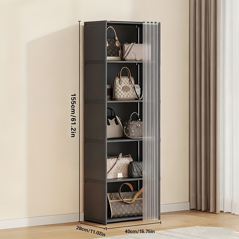 Freestanding Storage Shelf Bookcase Clothes Organizer Cabinet Single/Double Row