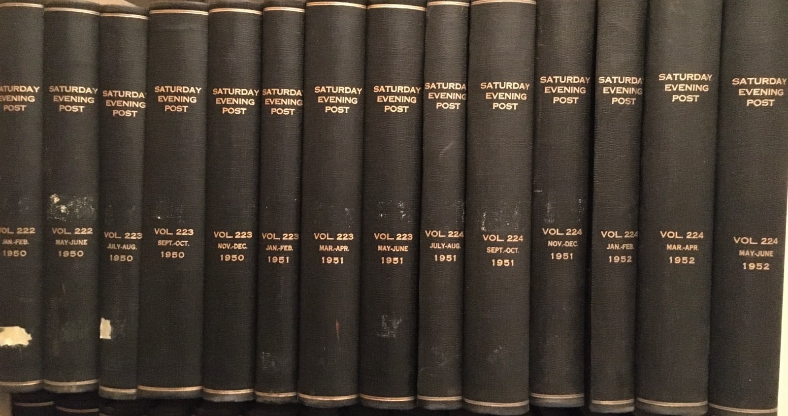 Saturday Evening Post Bound Vols. 1950 1951 1952 1953 1957 1950s No Covers
