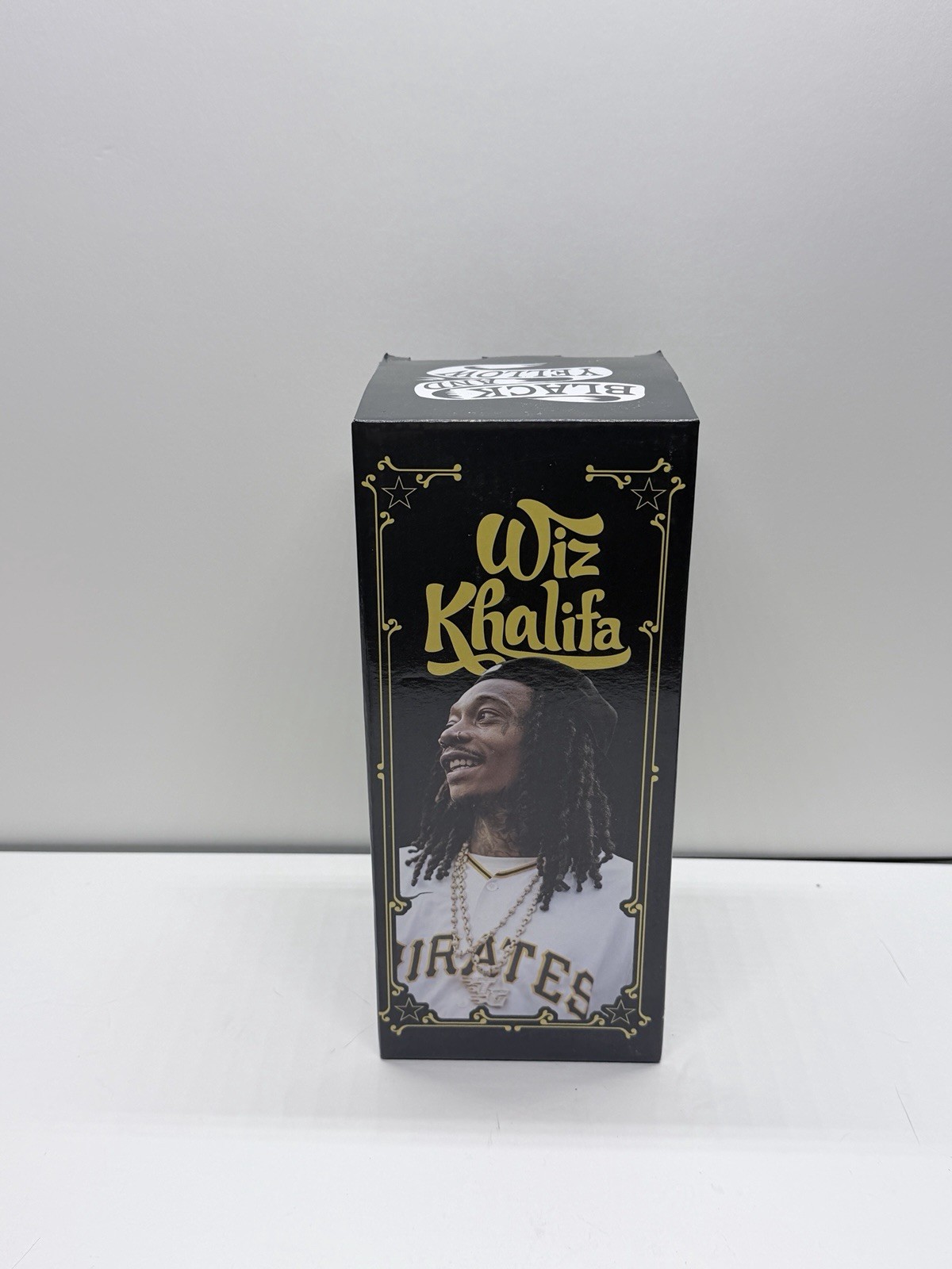 Wiz Khalifa Bobblehead SGA 7/20/2024 Pittsburgh Pirates PNC Park Black Yellow Wiz Khalifa Bobblehead SGA 7/20/2024 Pittsburgh Pirates PNC Park Black Yellow