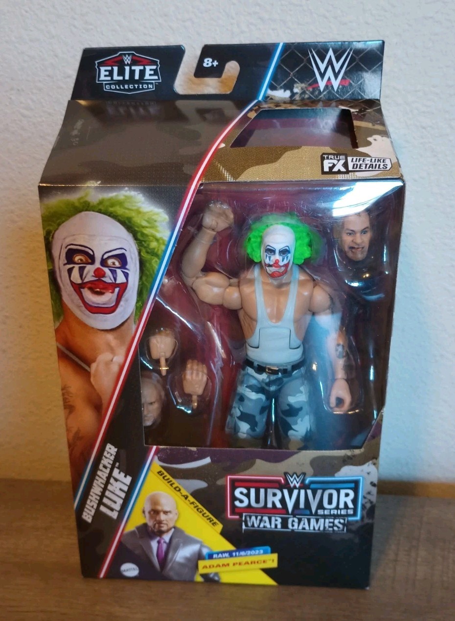 NIB Mattel WWE Elite Bushwhacker Luke Survivor Series 2024 Figure 1993 With Gear