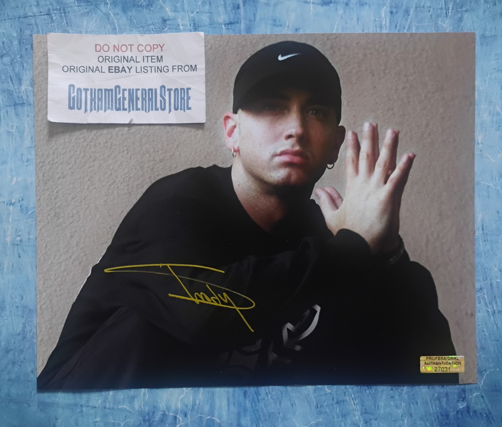 Eminem Hand Signed Autograph 8x10 Photo COA Slim Shady NO US TARIFFS