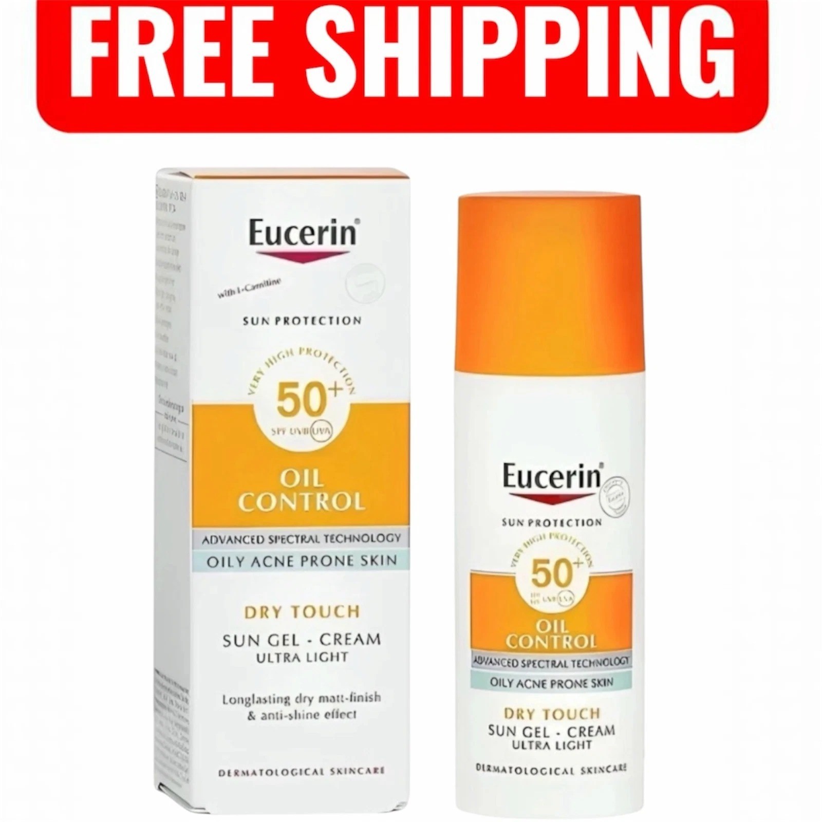 Eucerin Oil Control Dry Touch Sun Gel Cream UltraLight Acne Skin SPF50+ Exp11/28
