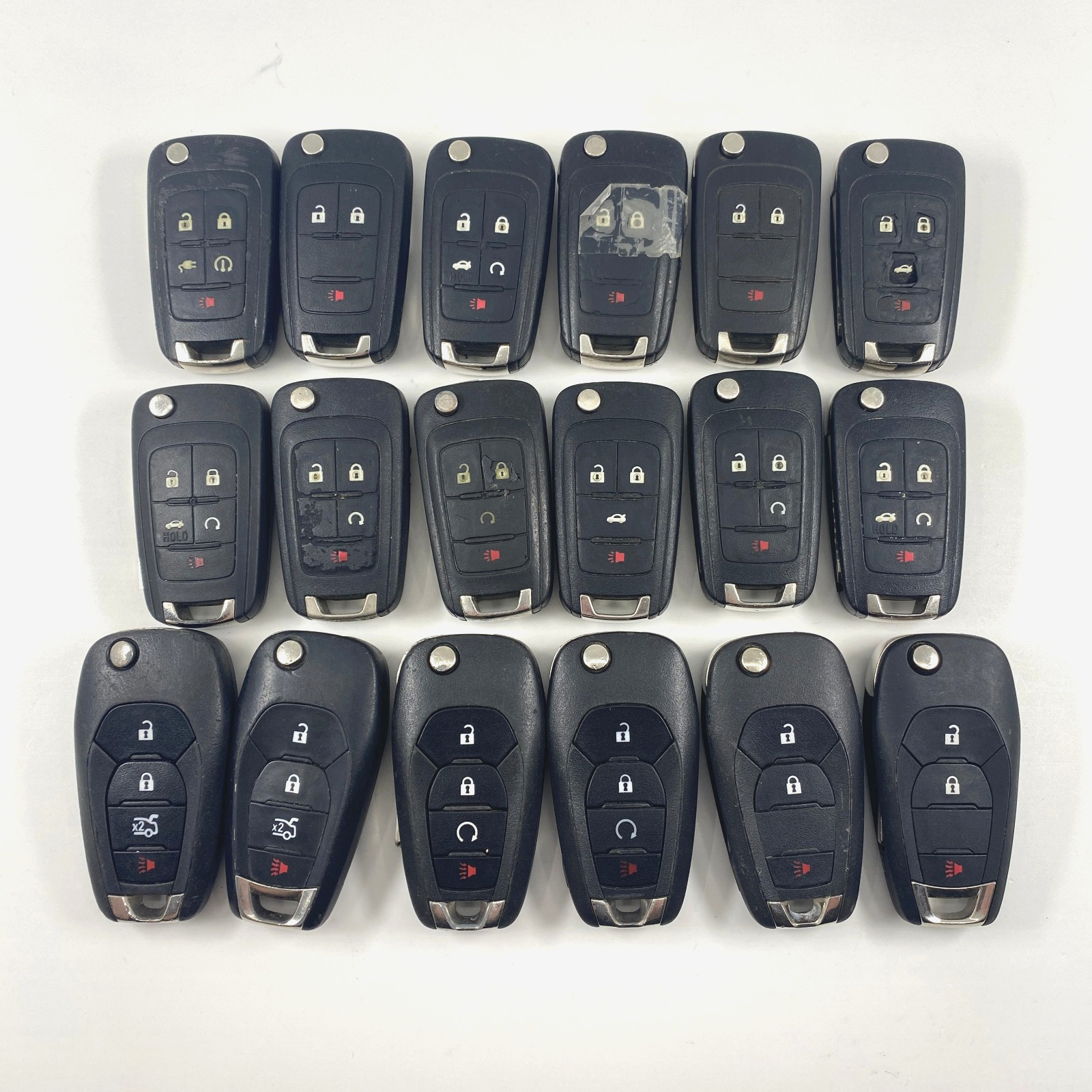 CHEVROLET GMC Flip Key Fob Remotes - OHT01060512 mix - Tested Locksmith Lot x 18