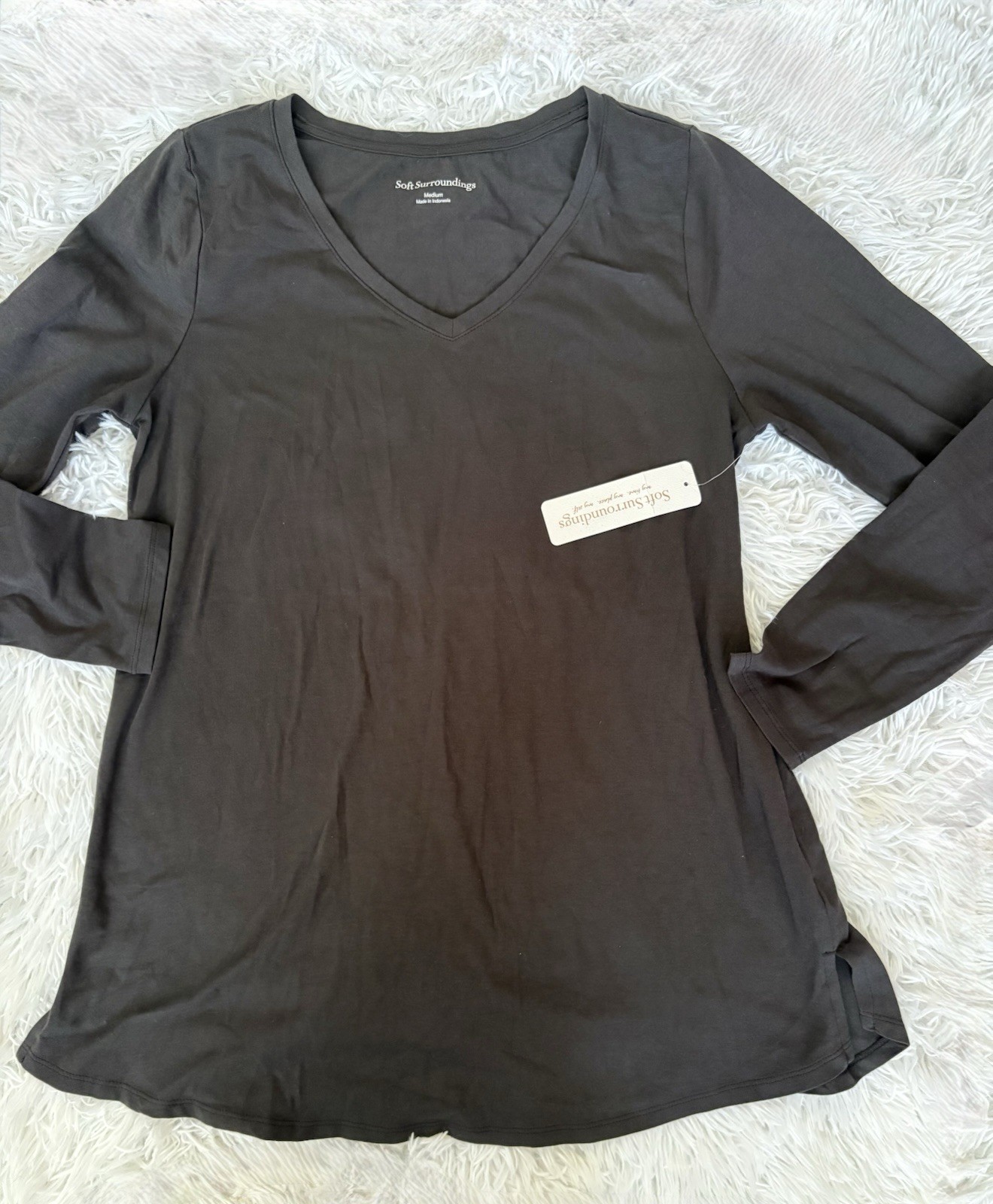 Soft Surroundings M “Isabel Pima Long Sleeved Tunic Tee” New W/tags Soft Surroundings M “Isabel Pima Long Sleeved Tunic Tee” New W/tags