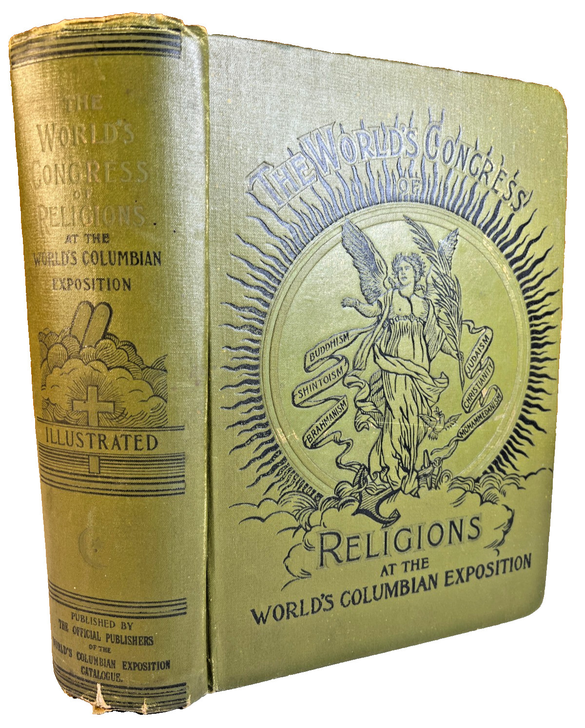 Antique Victorian Ornate 1894 World\'s Columbian Exposition Religions Book Fancy