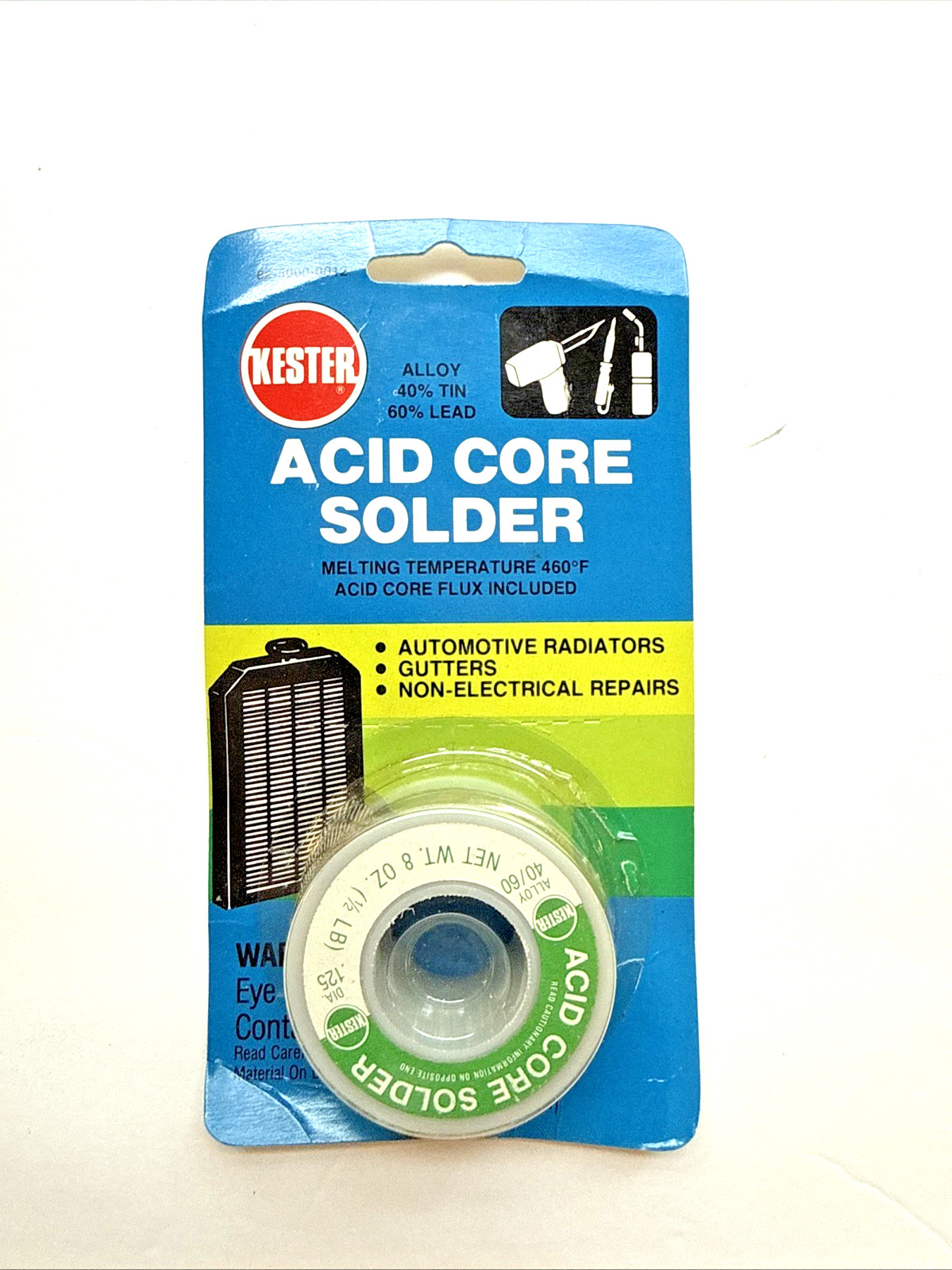vintage Kester Acid Core Solder 8oz 40/60 Non-Electrical NEW NOS Carded