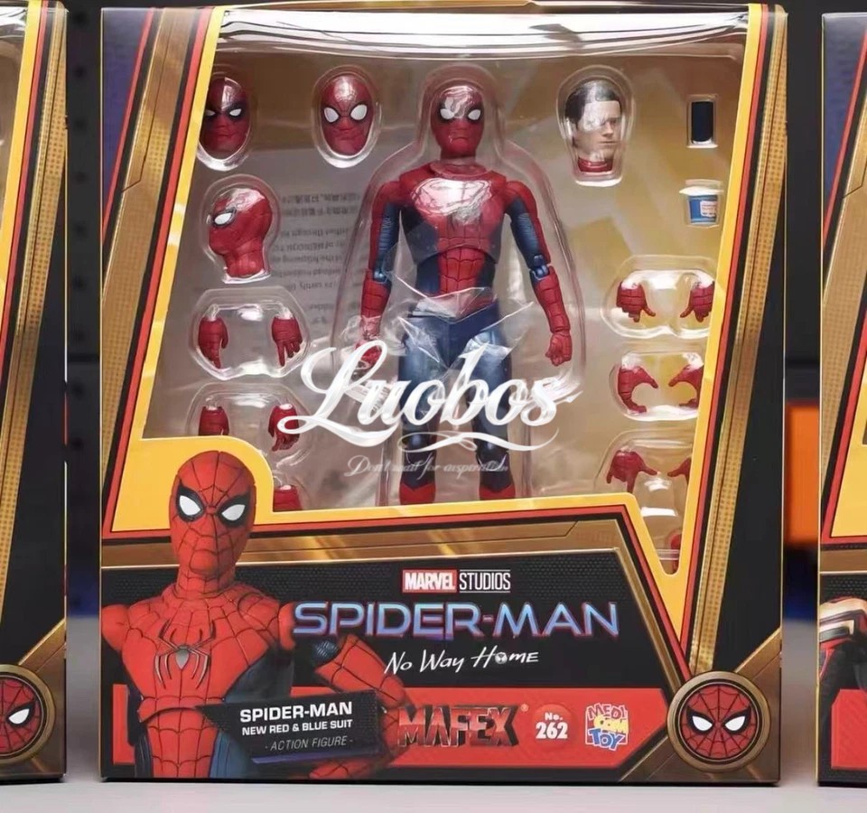 Mafex Medicom Toy No.262 Spider-Man Red & Blue Suit Ver. Action Figure Model New