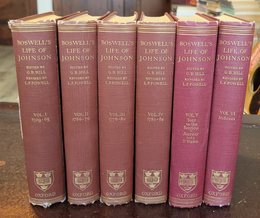 Boswell\'s Life of Johnson (Complete 6 Volume Set) - 1934-50 Oxford HC (Read)