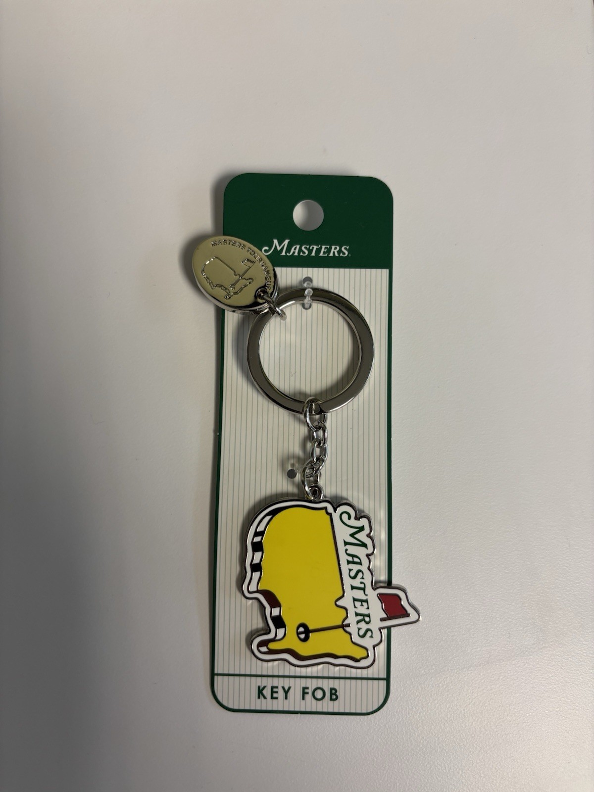 Masters Golf Keychain – Yellow Augusta Map Logo – 2026 Tournament Souvenir – New