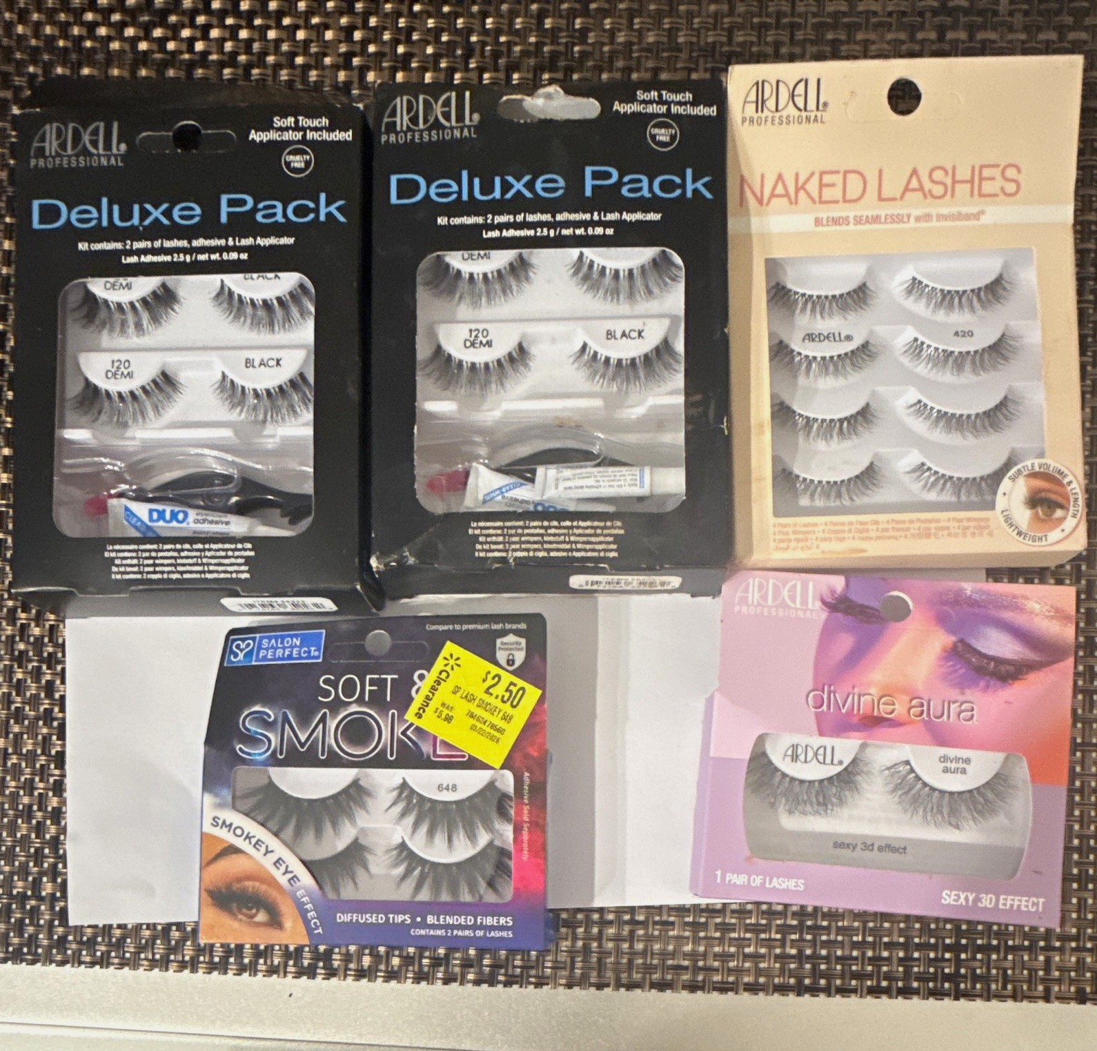 Ardell Professional Divine Aura Black 3D Strip Eyelashes Lot Demi Wispies