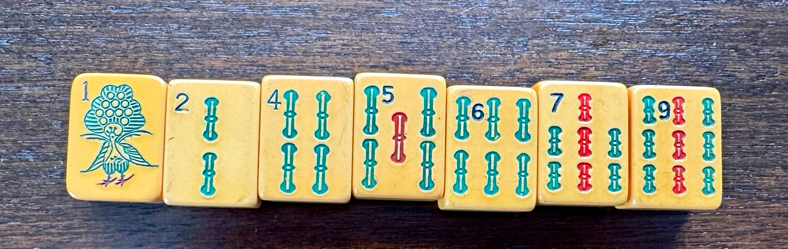 Vintage RARE Mah Jong Bakelite Lot Bird and Bamboo Tiles Vintage RARE Mah Jong Bakelite Lot Bird and Bamboo Tiles