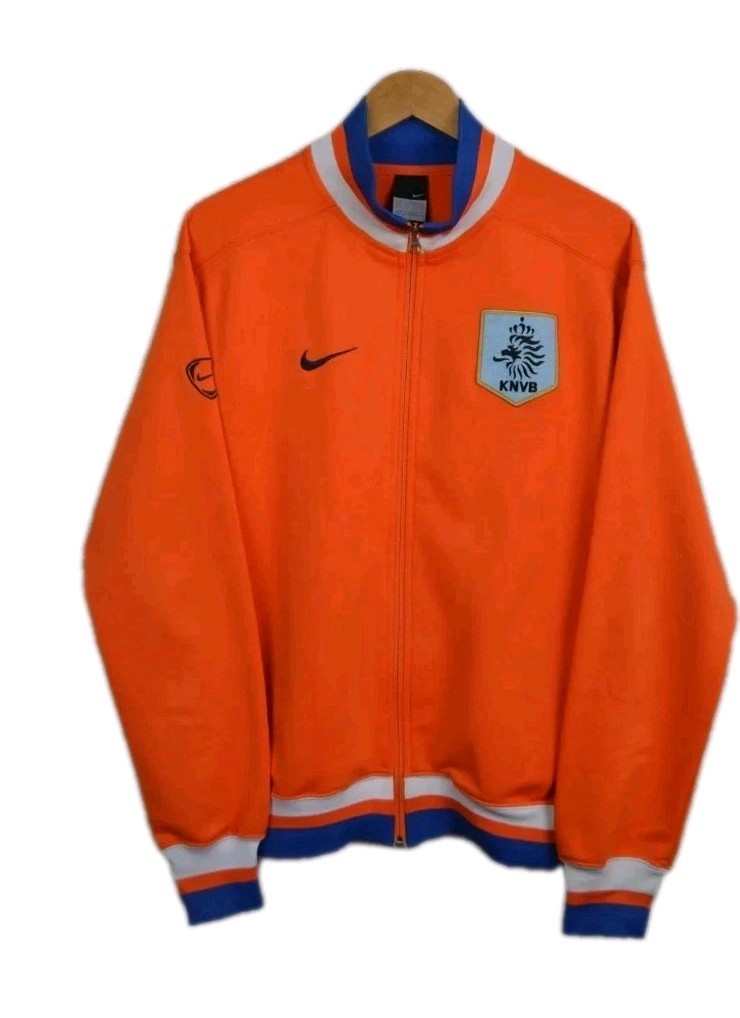 Nike Netherlands 2000\'s Orange Football Soccer Track Jacket Mens L Zip Up Nike Netherlands 2000\'s Orange Football Soccer Track Jacket Mens L Zip Up