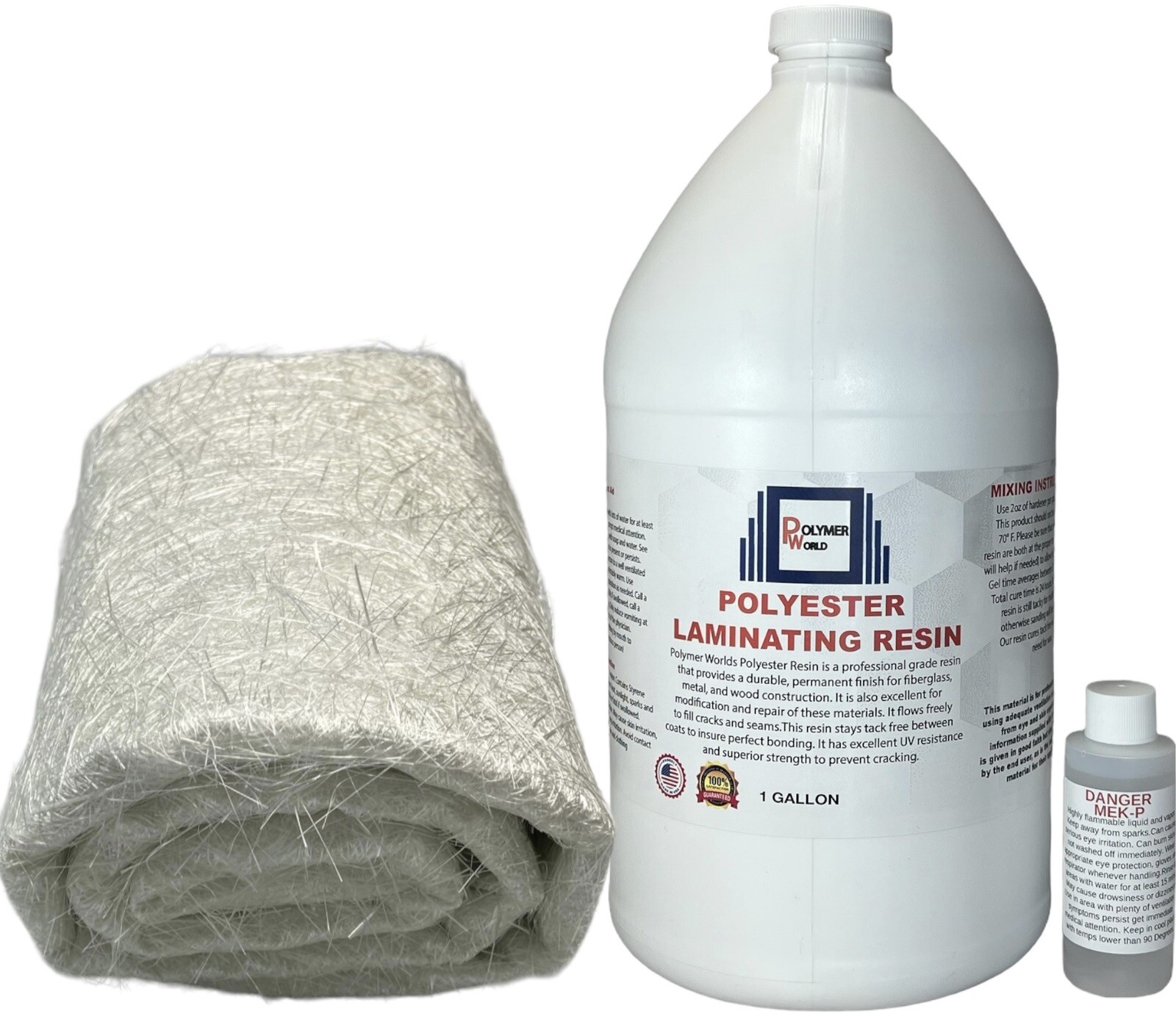 Polyester Resin .75x50x5 Yard Fiberglass Chopped Strand Mat / Boats Autos RVs