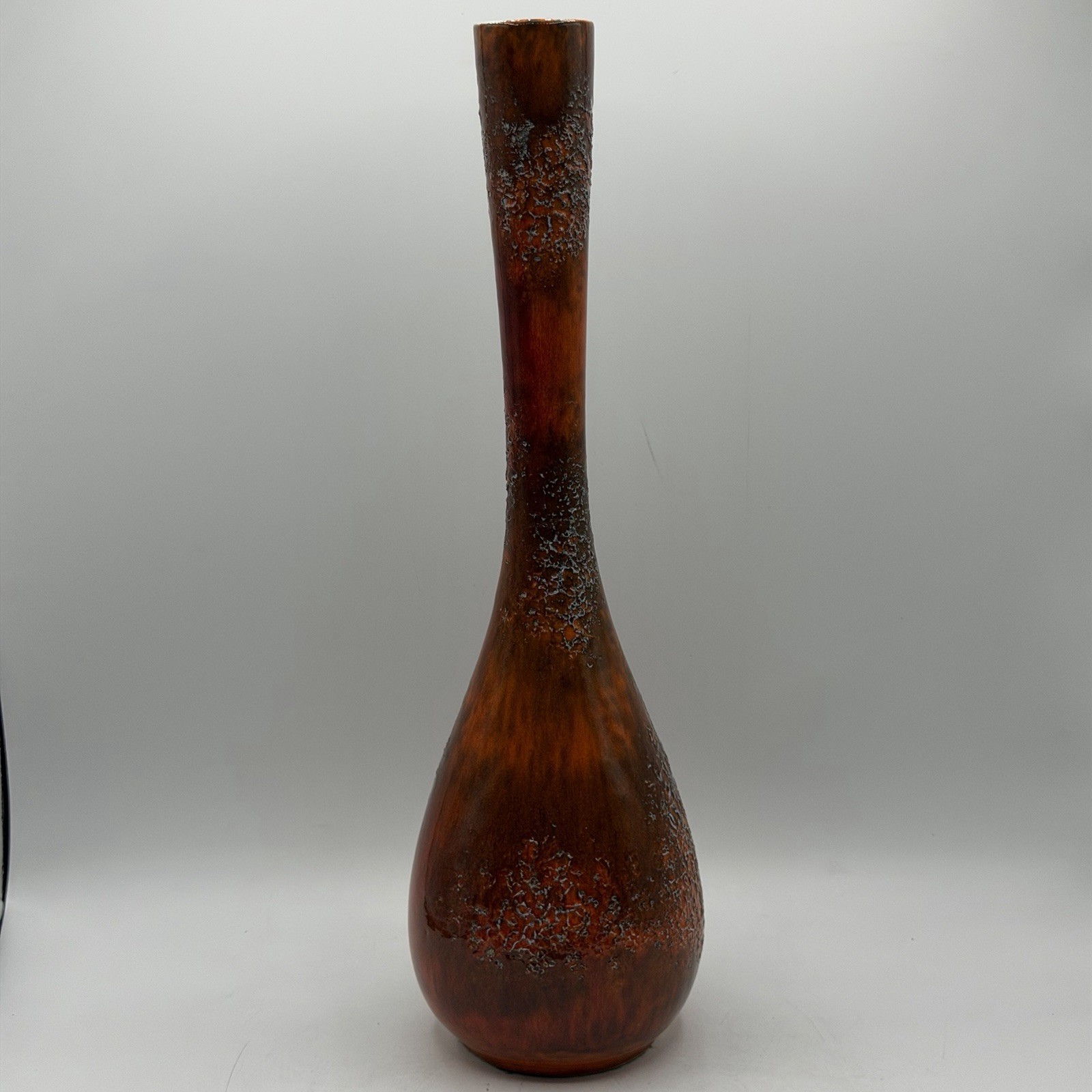 1950s Royal Haeger Etruscan Orange Vase 15 1/2\