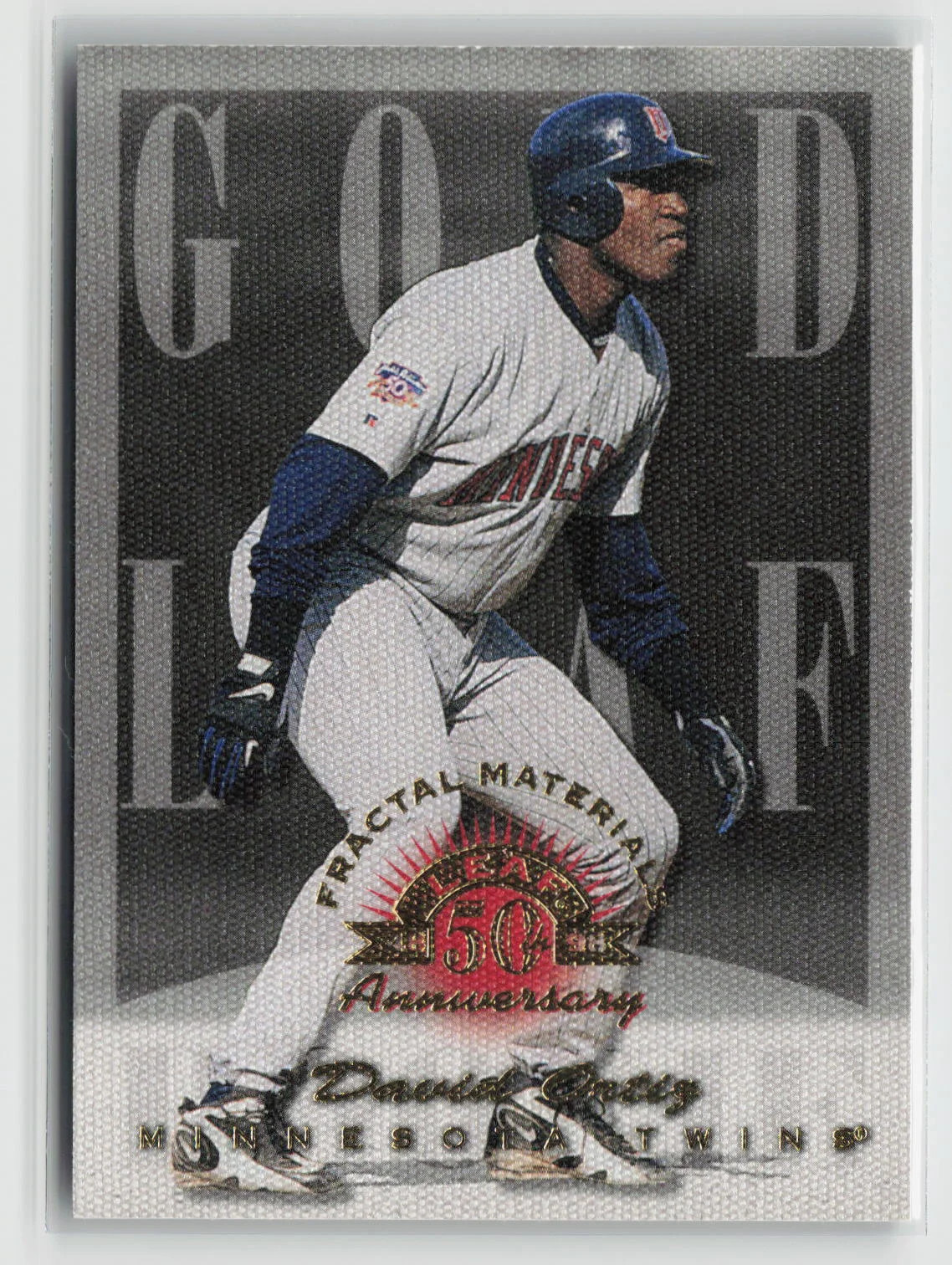 David Ortiz 1998 Donruss Leaf Fractal Materials Gold #183 069/500