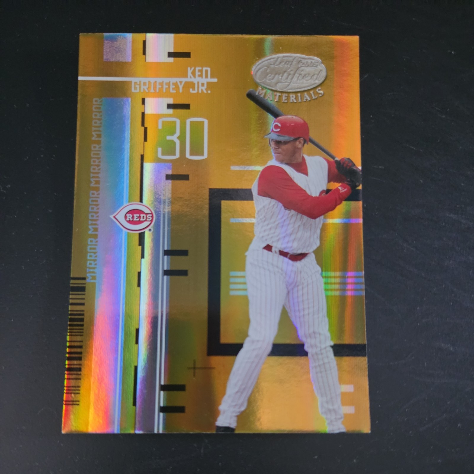 Only 25 Made 2005 Leaf Ceritified Ken Griffey Jr  Mirror Gold Cincinnati Reds