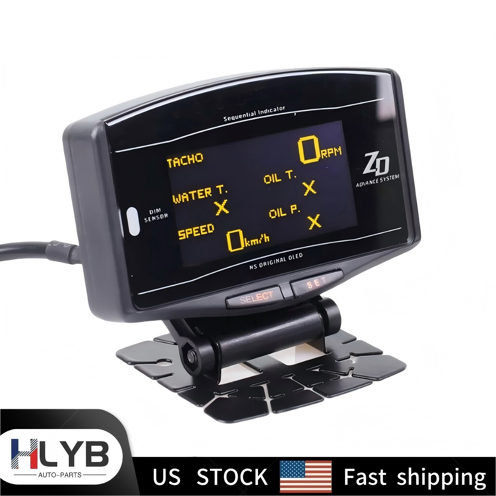 ADVANCE ZD 10 IN 1 AUTO GAUGE OLED DIGITAL TACHOMETER FULL PACKAGE SENSOR KITS ADVANCE ZD 10 IN 1 AUTO GAUGE OLED DIGITAL TACHOMETER FULL PACKAGE SENSOR KITS