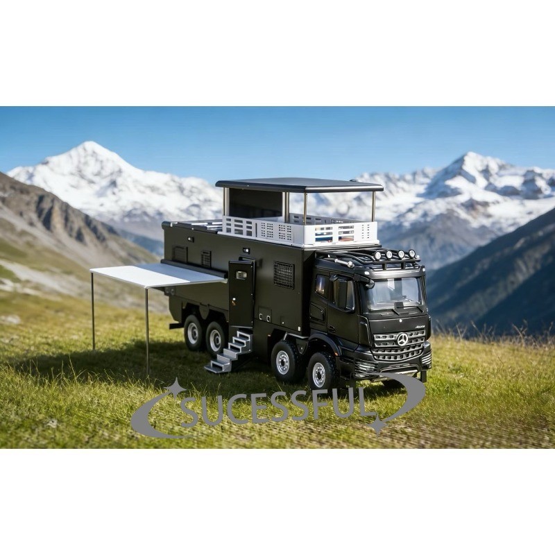 GCD 1/64 Mercedes Arocs 8x8 Ultimate Adventure Truck GT Show Limited Black