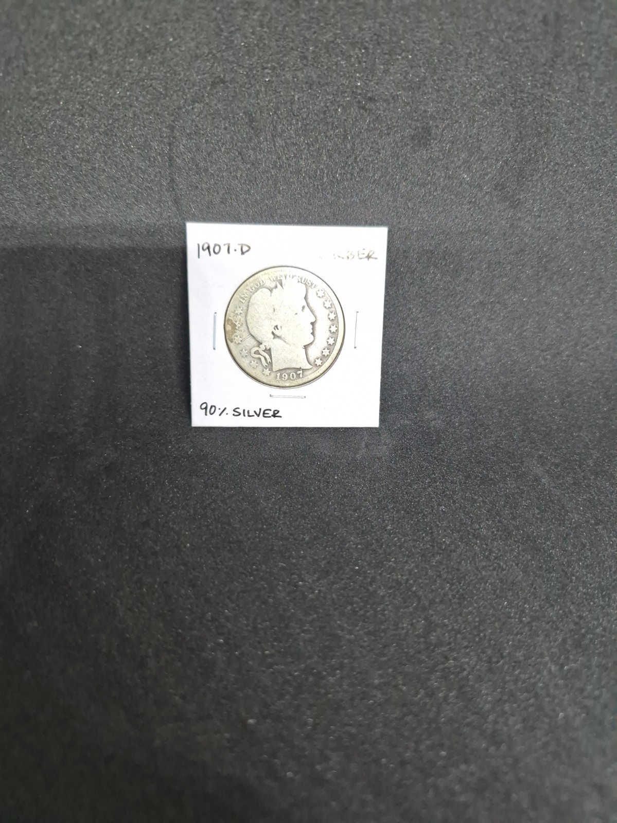 1907 d barber half dollar