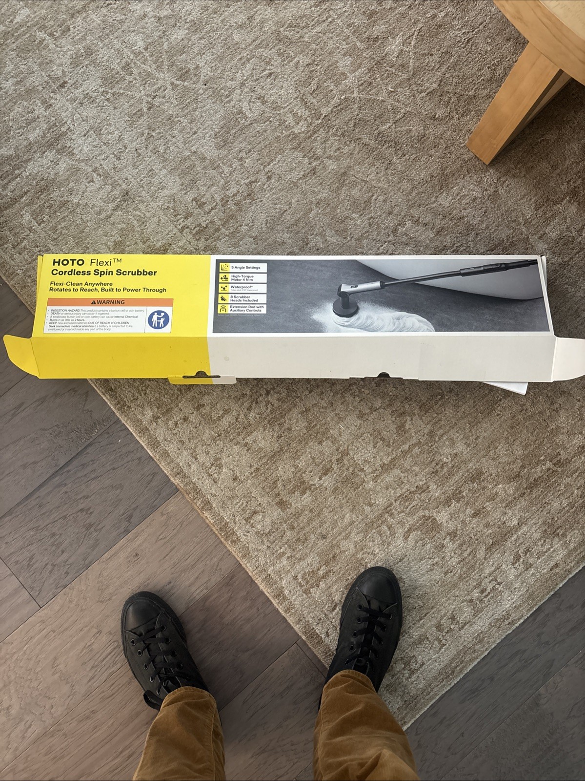 Hoto Flexi Cordless Spin Scrubber New
