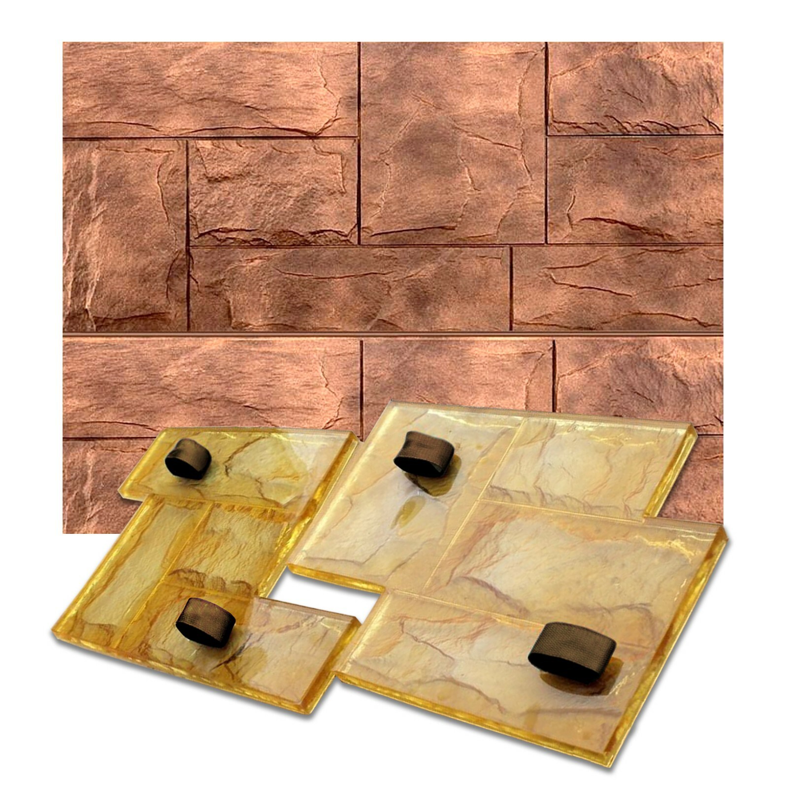Set of Polyurethane Mat Stamps GRANITE ALPINE | Concrete Cement Stamping Texture