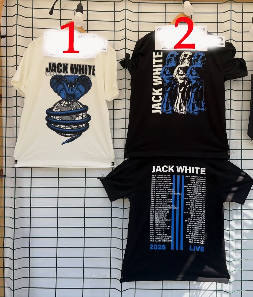 Jack White 2026 Live Tour T-Shirt, 2 Sides Black Concert Merch, reprint Jack White 2026 Live Tour T-Shirt, 2 Sides Black Concert Merch, reprint