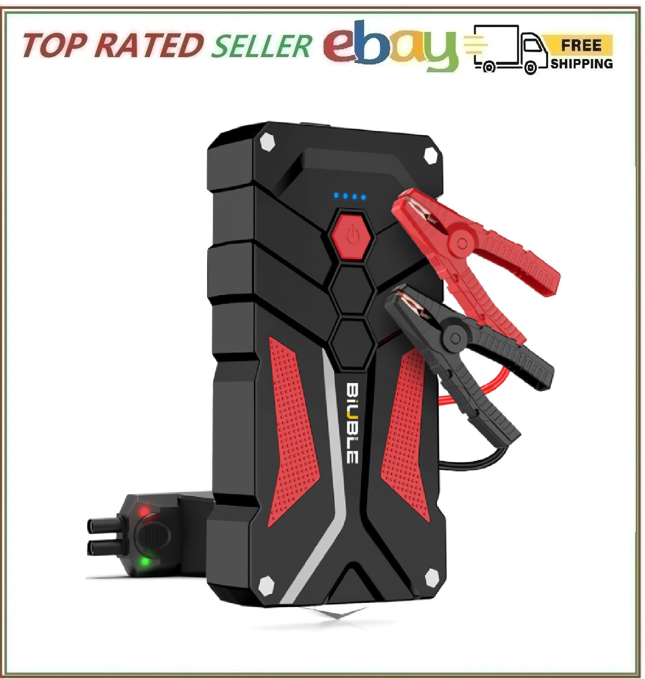 5000A Peak Car Jump Starter Battery Booster Pack, USB-C Quick Charge 5000A Peak Car Jump Starter Battery Booster Pack, USB-C Quick Charge