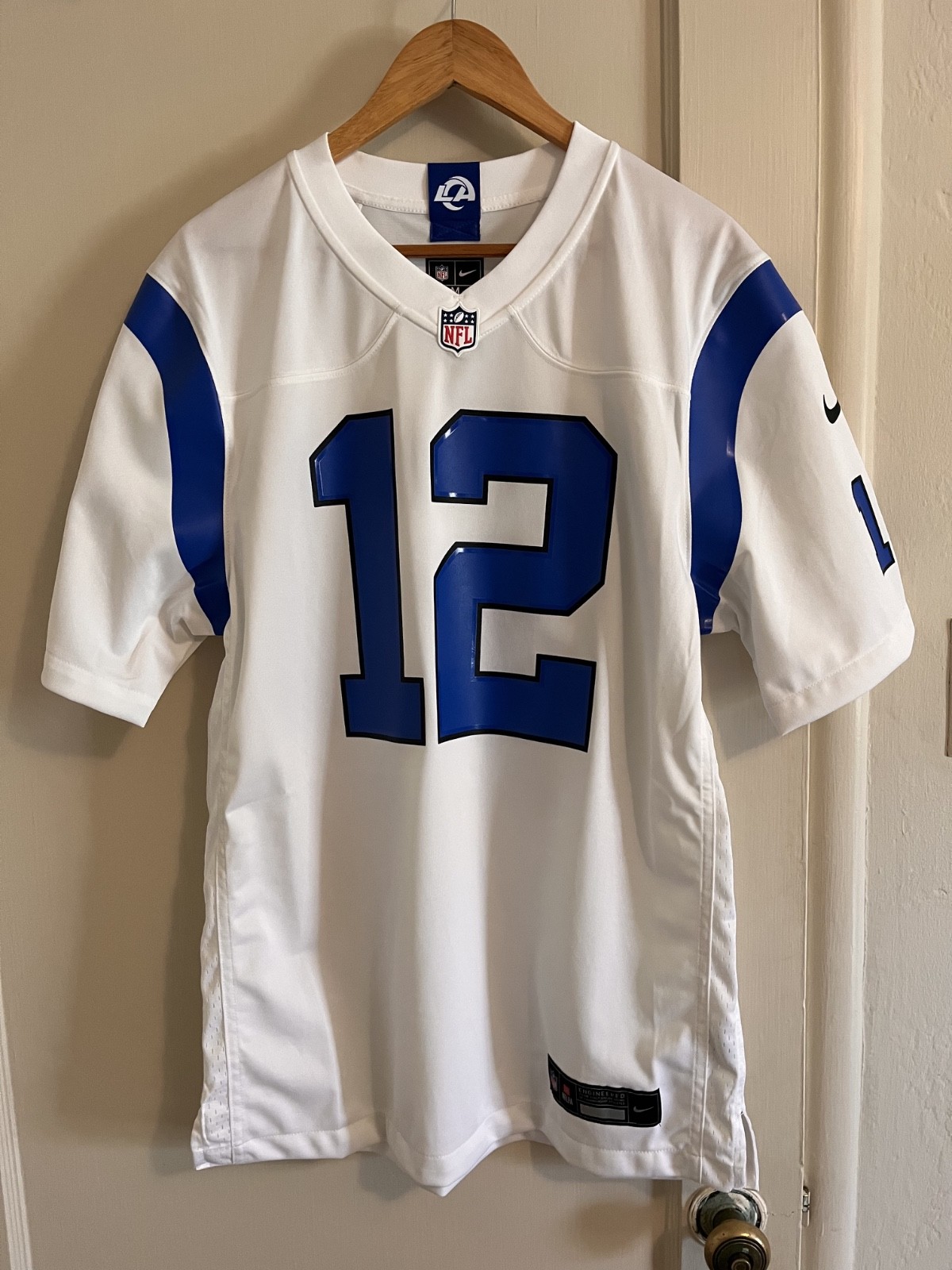 NFL Los Angeles Rams Puka Nacua #12 Nike Fearsome White Game Jersey Medium NWT