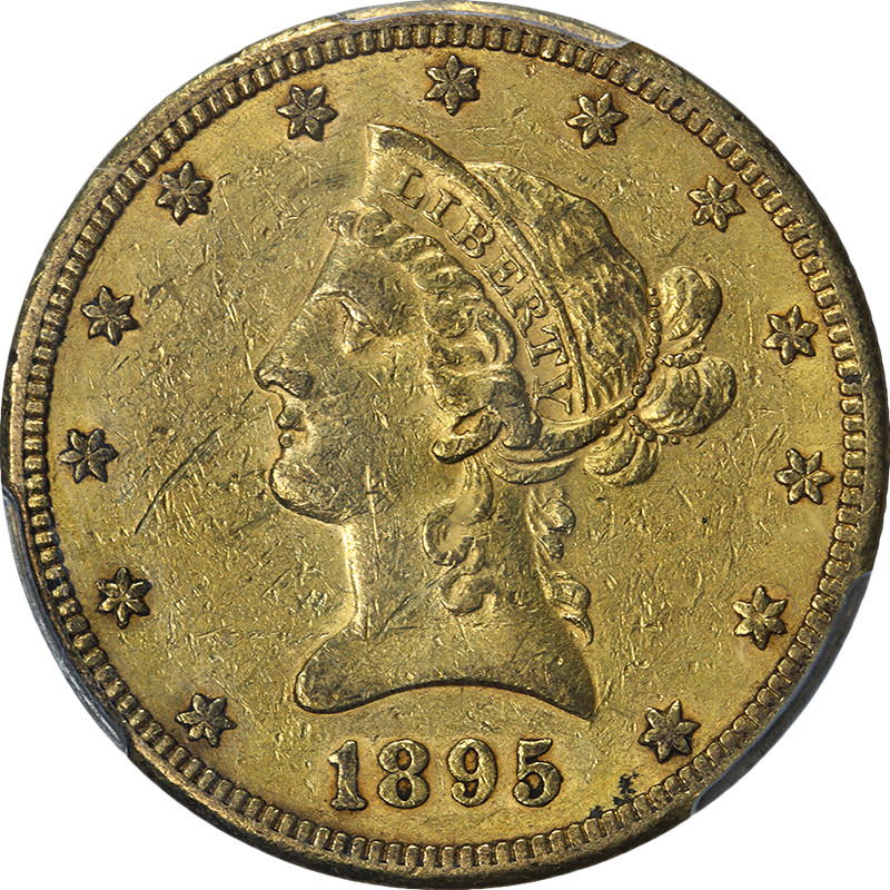 1895-O Liberty Gold $10 PCGS AU50