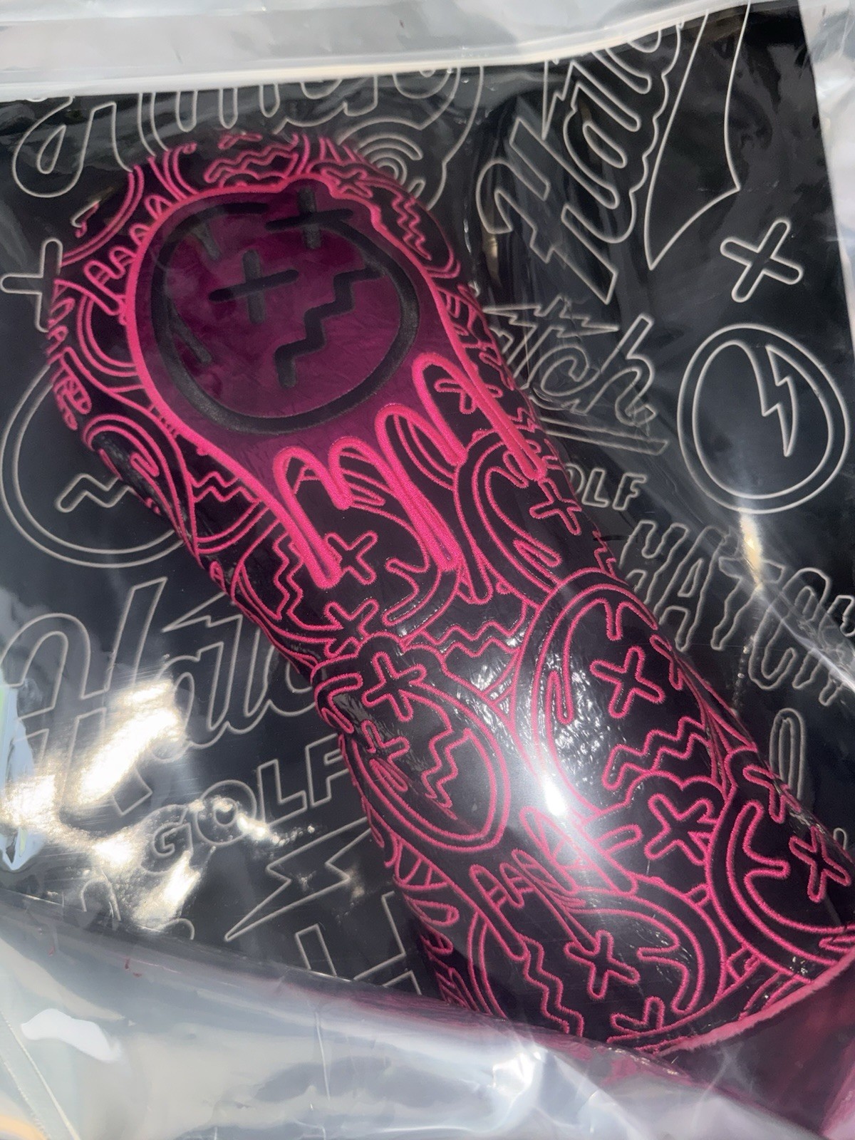 Hatch Golf Driver Headcover PINK STACKED EGO DRIP