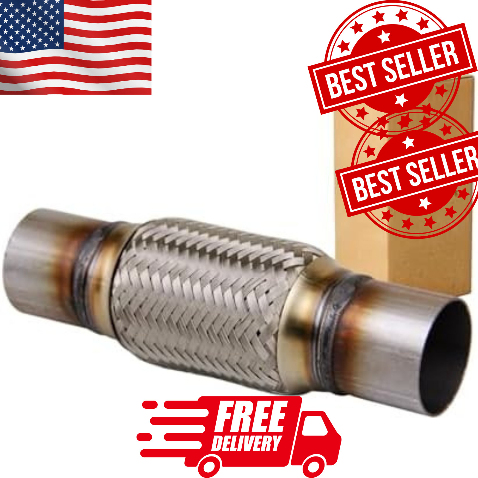 Exhaust Flex Pipe Universal Type 100% Stainless Steel For Heavy Duty and Cars... Exhaust Flex Pipe Universal Type 100% Stainless Steel For Heavy Duty and Cars...