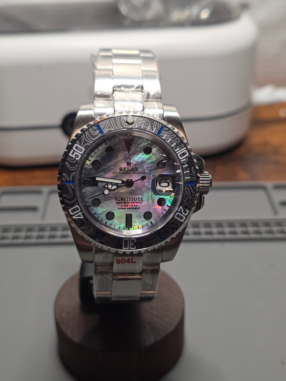 Relax Substitute 40mm Full Spect MOP Automatic Watch - TMI NH35 - Custom Built