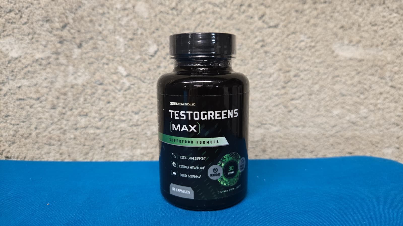 Live Anabolic TestoGreens Max Men's Daily Greens 60 Capsules 30 Servings