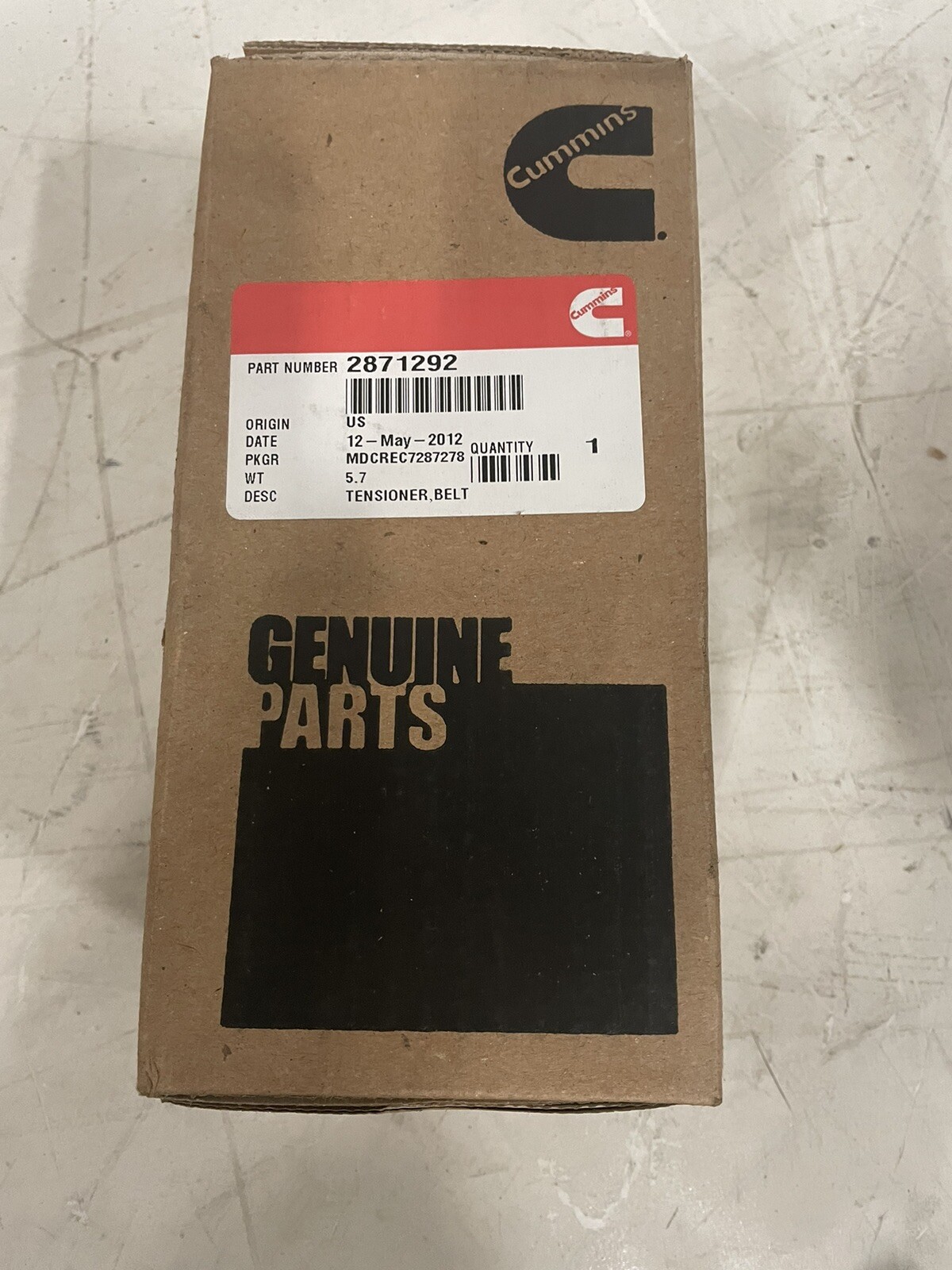 New Cummins TENSIONER,BELT 2871292