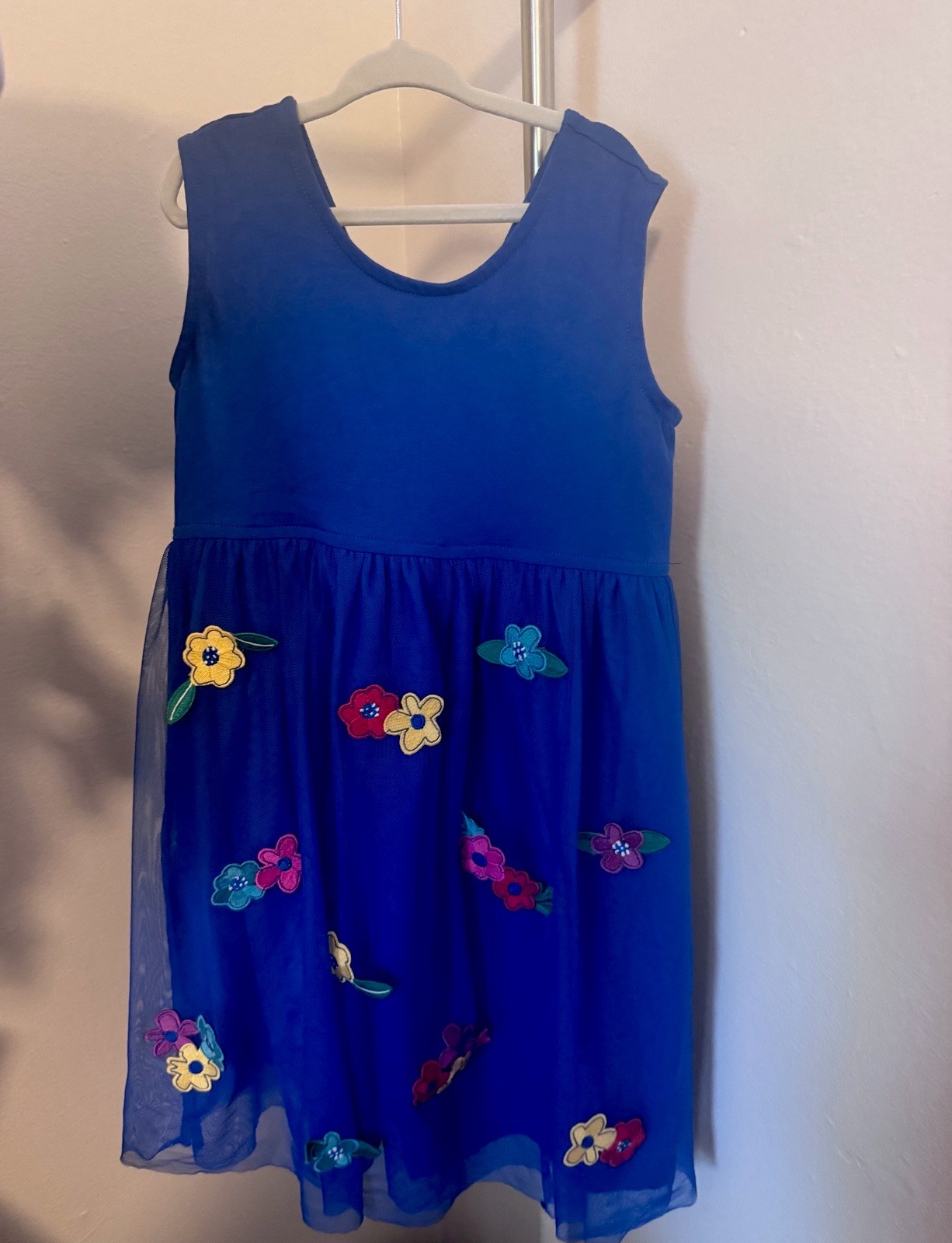 hanna andersson Tulle Dress With Floral Appliqué | Size 8