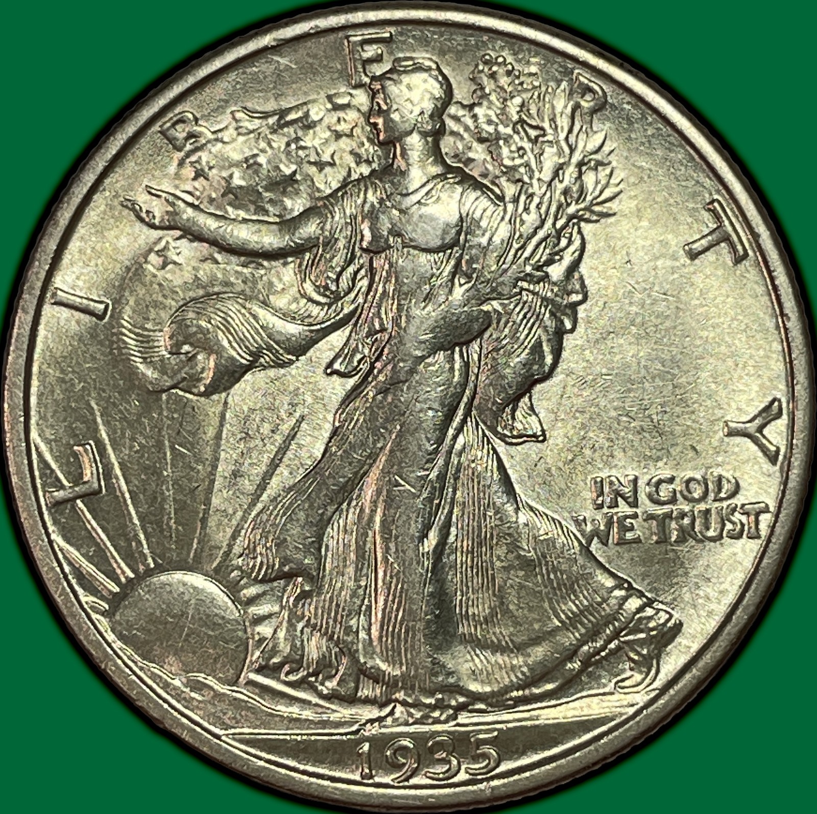 1935-S Walking Liberty Half Dollar Choice Almost Uncirculated AU+ Coin #40401