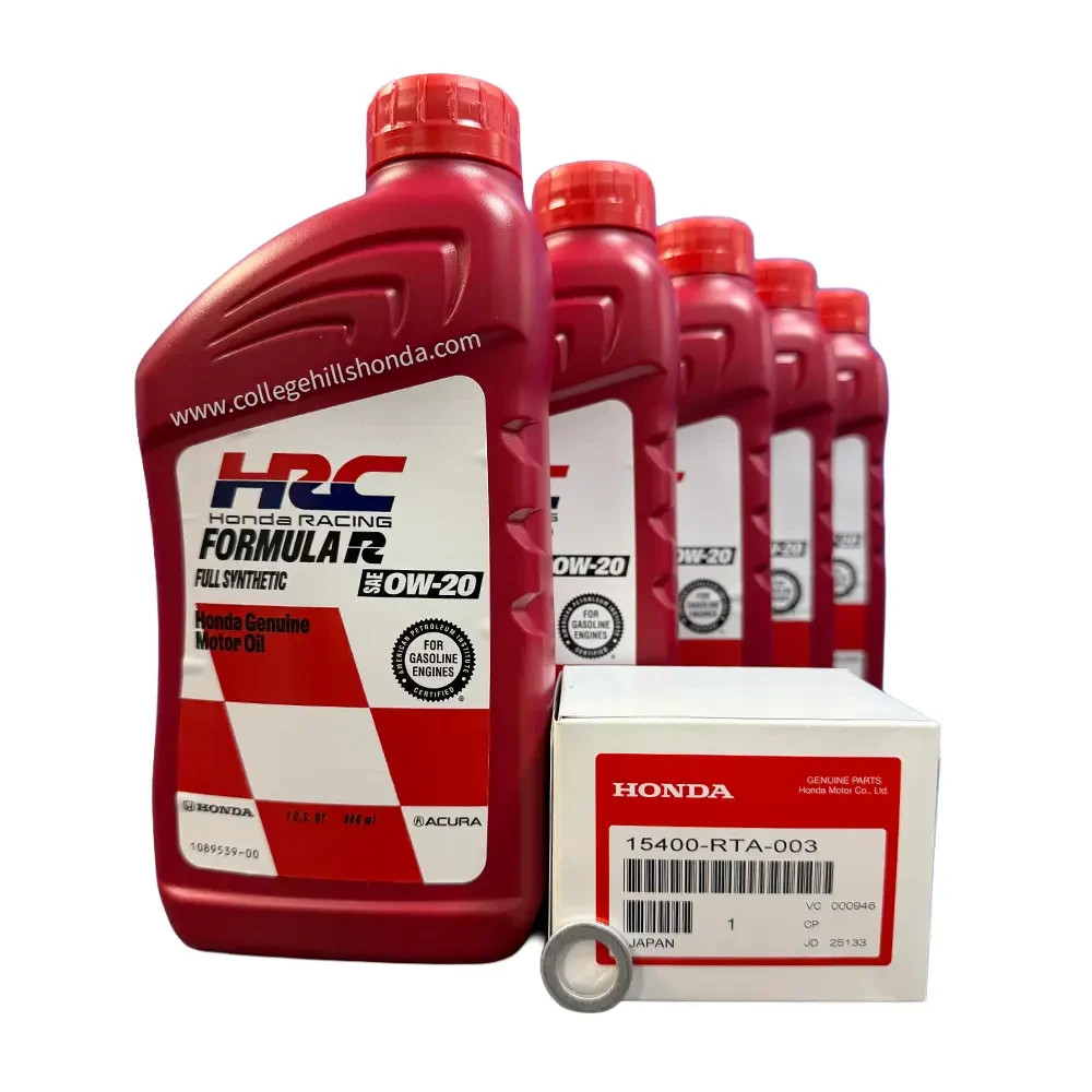 5QT Genuine Honda 0W-20 HRC Full Synthetic Oil Change Kit RTA Filter and Washer