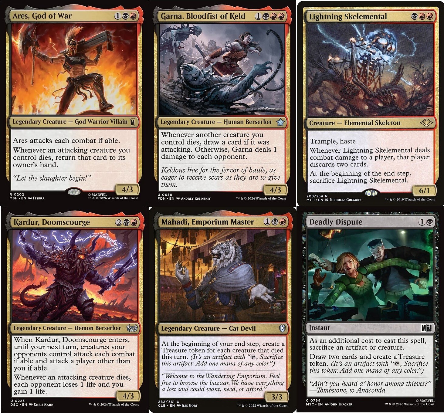 Ares, God of War Commander Deck -  100 Cards  - Kardur - Marvel  - NM - MTG