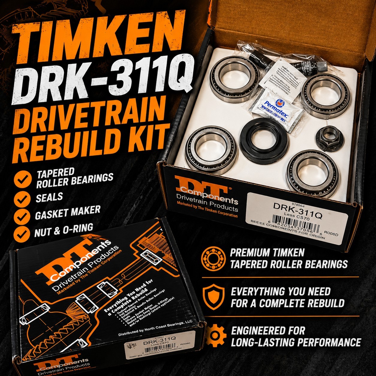 Genuine TIMKEN Differential Kit DRK311Q Genuine TIMKEN Differential Kit DRK311Q
