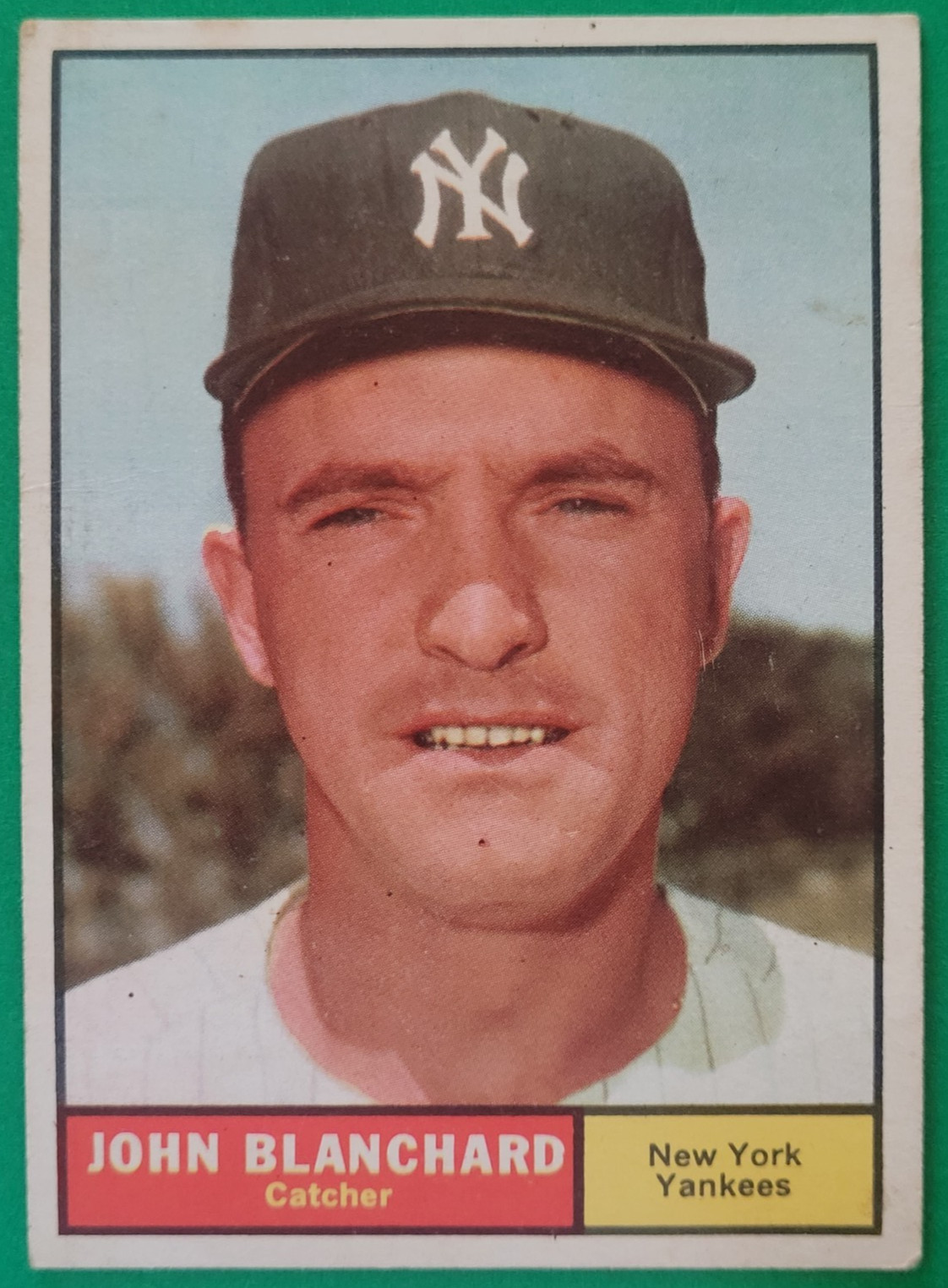 1961 Topps - Johnny Blanchard #104 New York Yankees VGEX+ Light Wear Great Color