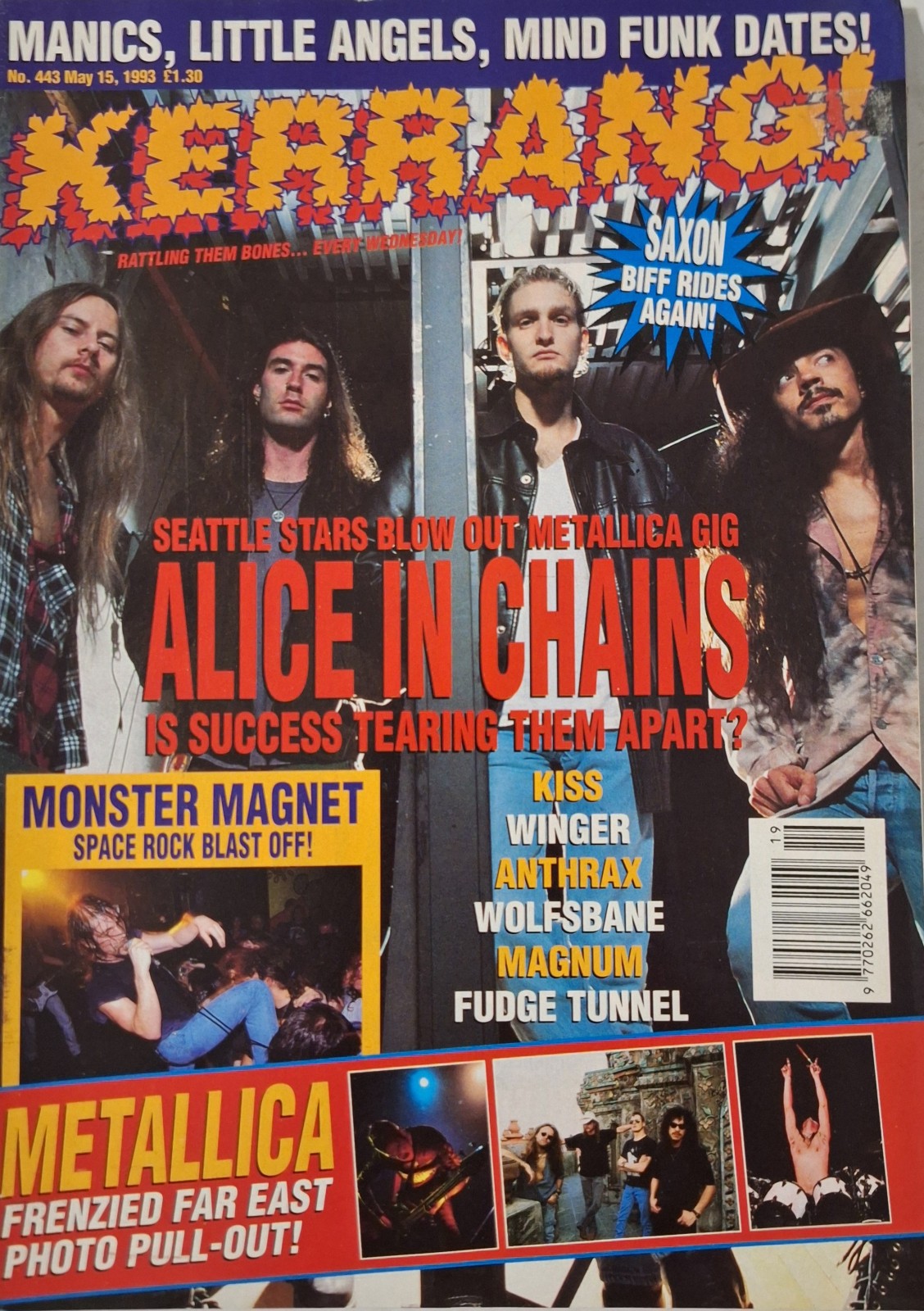Kerrang (May 15, 1993) Alice In Chains/KISS/Winger/Monster Magnet/Blaze Bayley Kerrang (May 15, 1993) Alice In Chains/KISS/Winger/Monster Magnet/Blaze Bayley