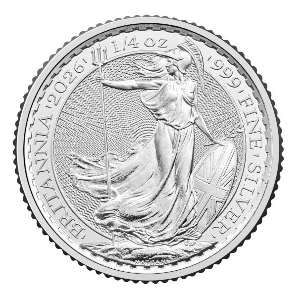 2026 Great Britain Silver Britannia 1/4 oz 50 Pence - BU 2026 Great Britain Silver Britannia 1/4 oz 50 Pence - BU