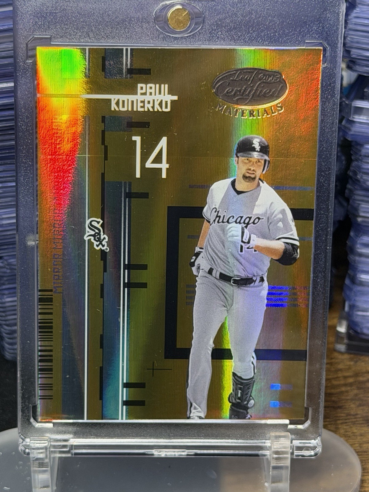 2005 Leaf Certified Materials Paul Konerko Mirror Gold 23/25 #121 White Sox