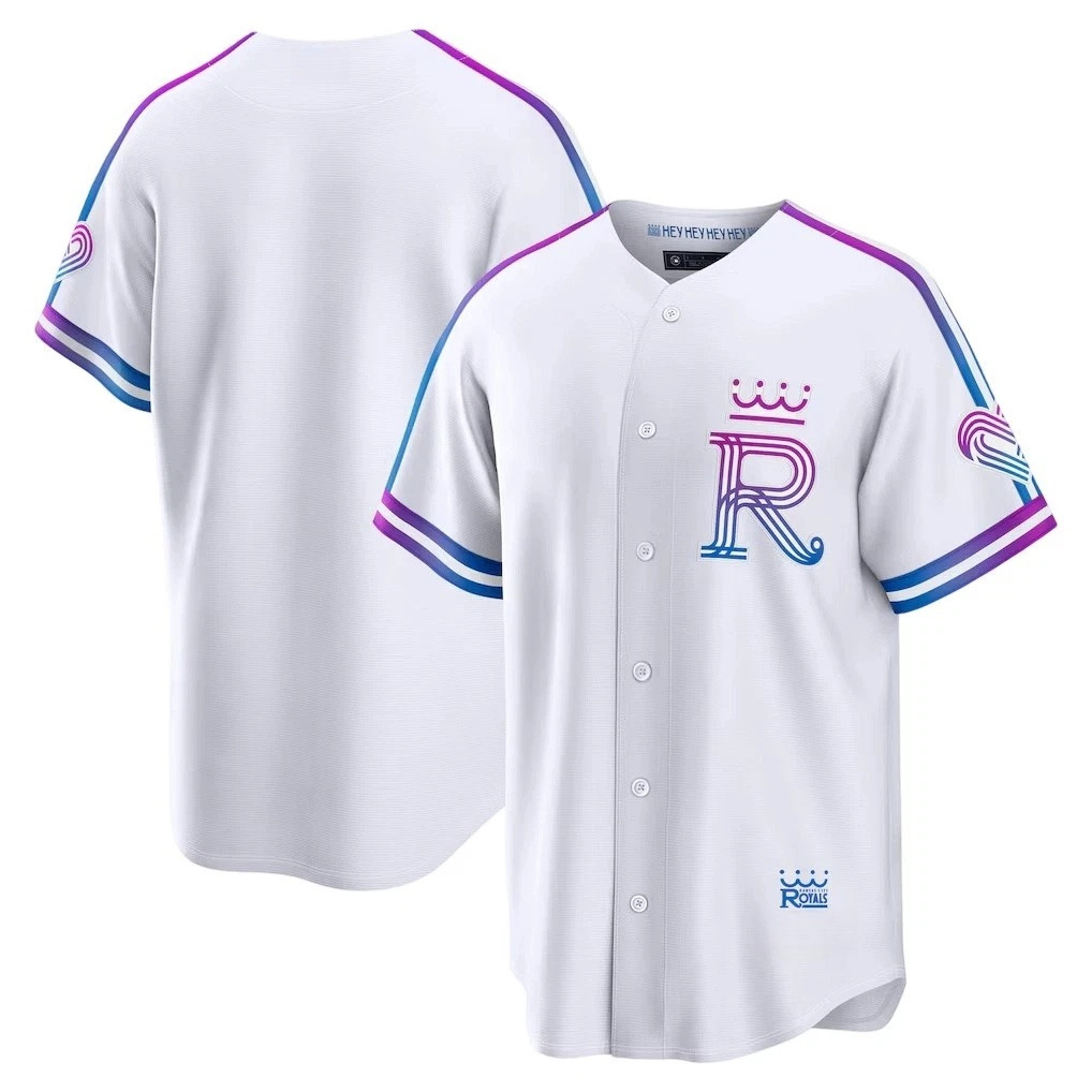 Custom Men\'s/Youth Royals White 2026 City Connect Sewn Stitched Jersey S - 5XL