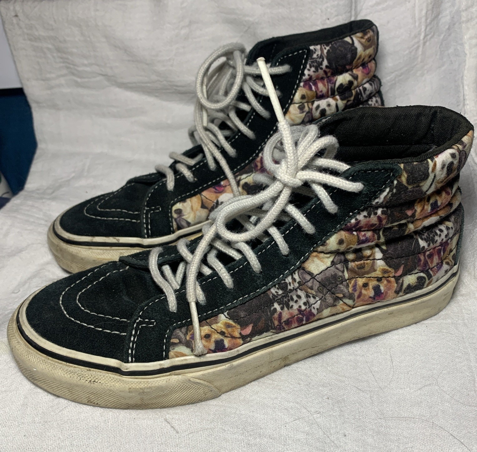 Vans X ASPCA Sneakers Women\'s Size 5.5 Dogs Sk8-Hi Slim Black Suede Hightop Vans X ASPCA Sneakers Women\'s Size 5.5 Dogs Sk8-Hi Slim Black Suede Hightop