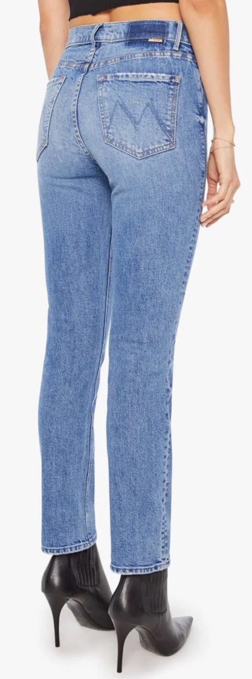 MOTHER SUPERIOR DAZZLER FLOOD jeans Trucks Are For Girls Med Blue-Sz 24 0 LKNU